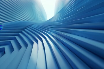 Abstract 3d rendering featuring intricate blue geometric patterns for a visually striking design