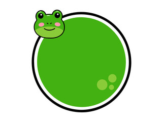 Frog Animal Head Circle Frame Background