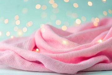 A woven texture that subtly mimics a handwoven fabric. pastel bokeh lights float across the surface.