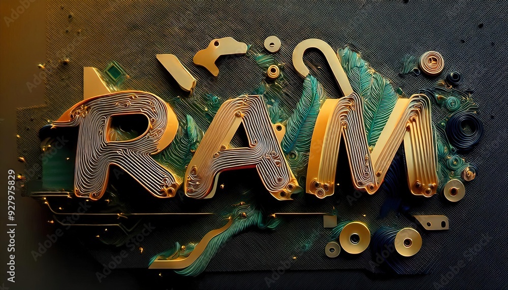 Poster high-quality ram: essential computer hardware components