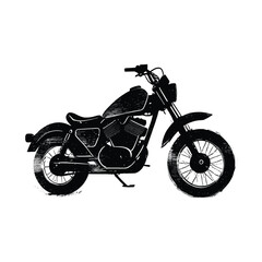 Obraz premium Classic Black Motorcycle Silhouette Design