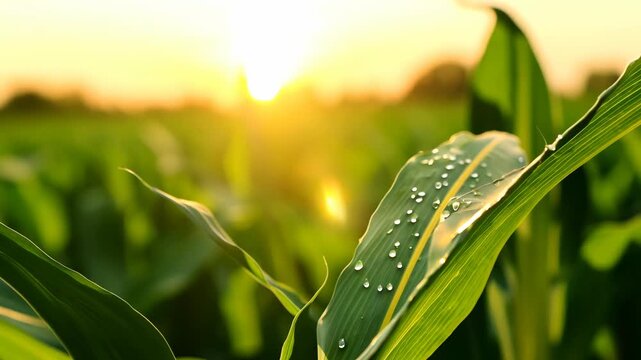Cornfield sunset