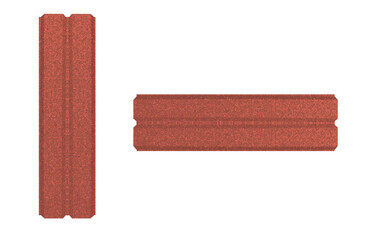 Roof tread plate. The photo can be placed side by side and enlarged. On isolated transparent background.