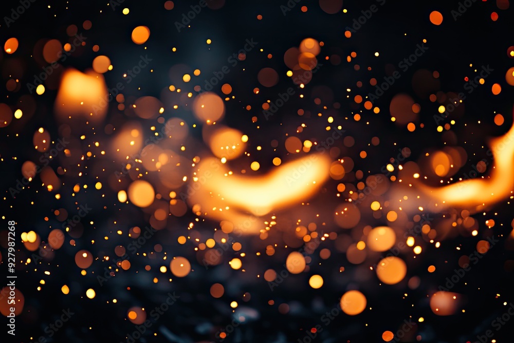 Poster abstract photo of warm bokeh. this image can be used for background or design elements.