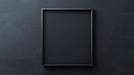 Black picture frame on black background