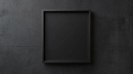 Black picture frame on black background