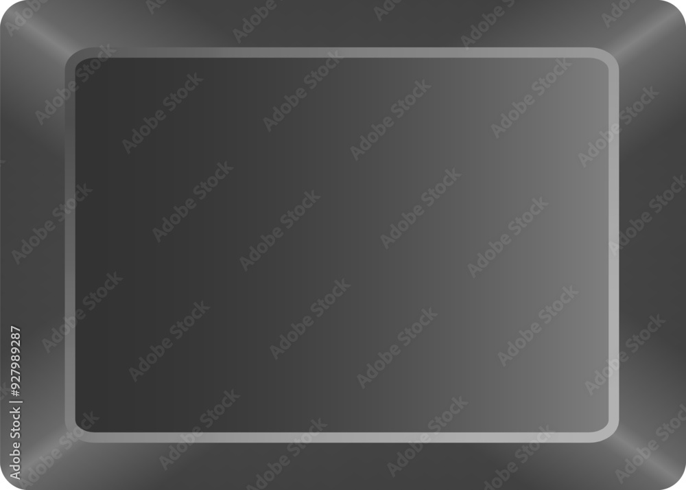 Poster black button. blank panel template. frame element