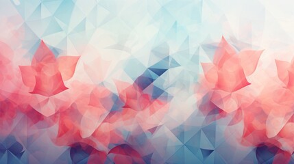 Obraz premium Delicate pastel colors blend together, forming an abstract design with floral elements, evoking a serene spring atmosphere