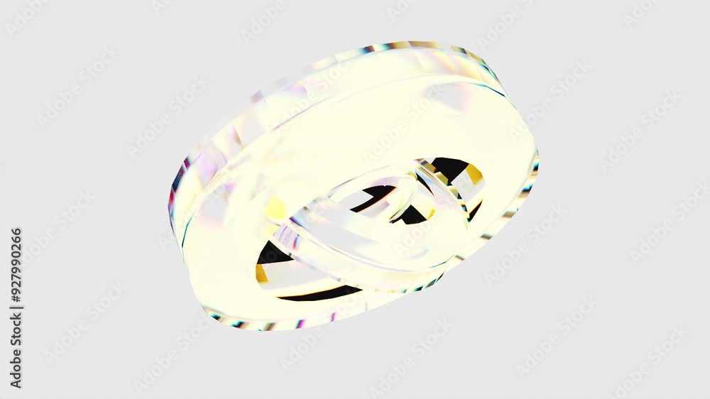 Poster 3d rotating rings. computer generated 3d render