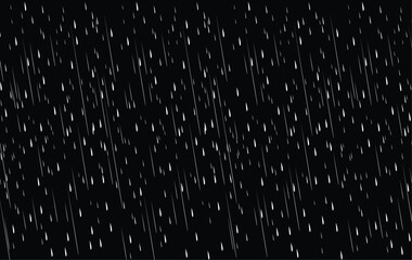 Raindrops on background,  heavy rain and storm , Vector illustration