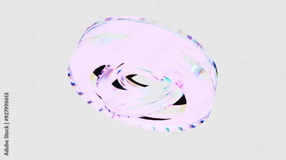 Aufkleber 3d rotating rings. computer generated 3d render