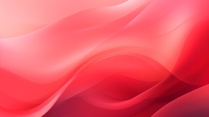 Fototapeta premium Gentle waves of pink and red hues flow together, creating a calming and vibrant abstract design