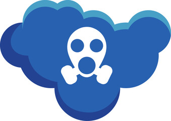 Toxic cloud color icon. Poison gas symbol