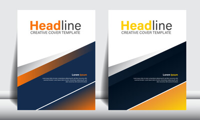 Creative, corporate, modern business book cover design template, for your business Professional business book cover flyer template
