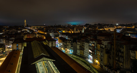 View of Torre dos Clerigos in Porto, a coastal city in northwest Portugal known for its stately bridges and port wine production