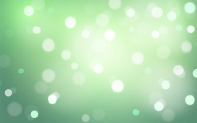Serene Green Bokeh Glow. Emerald Light Harmony, Background decoration
