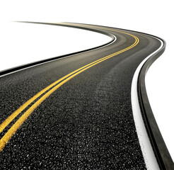 Road isolated over white background