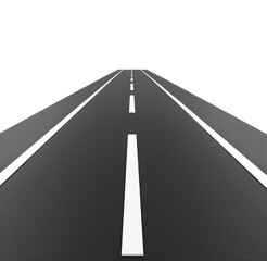 Road isolated over white background
