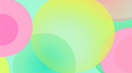 Soft pastel circles float against a calming background, blending harmoniously to create a serene and colorful visual experience