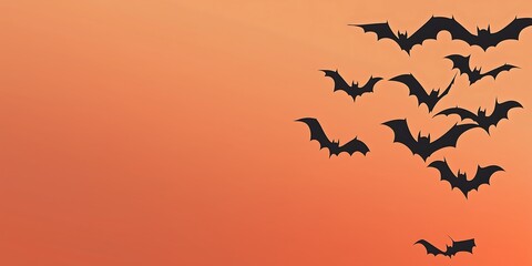 Fototapeta premium Ethereal Twilight Flight, Enchanted Dusk with Bat Silhouettes