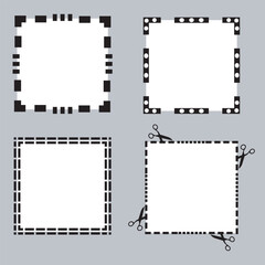 Vector colorful painting rectangle frame set, blank picture frame mockup, realistic frames for paintings, set of frame and black round ink stains, Lines and Drips Black ink splatters