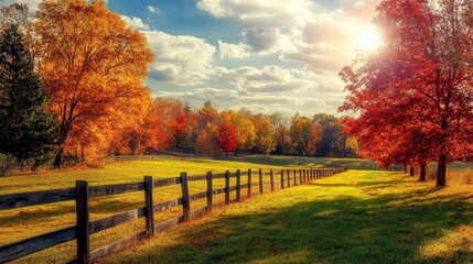 Naklejka premium autumn in the park