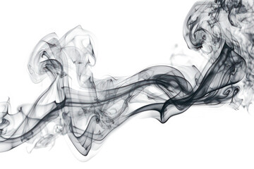 Abstract Black Smoke Swirl Isolated