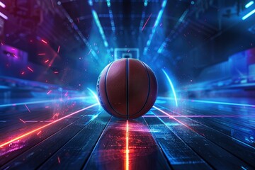 1280x700 px banner basketball and gaming with generative ai