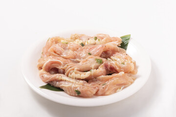 鶏せせり　ネギ塩