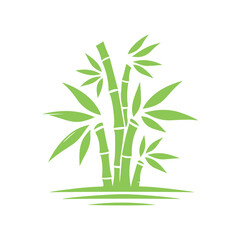 Bamboo vector icon, logo template, silhouette, vector bamboo logo icon