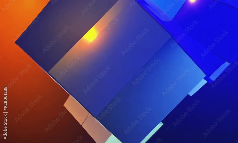 Poster Abstract Geometric Shapes with Color Gradient and Soft Lighting