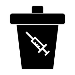 vaccine rubbish bin Solid icon