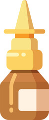 Nasal spray icon. Medical flu color treatment