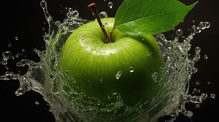 Green apple splash  
