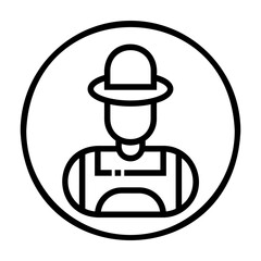 farmer profile Line Icon