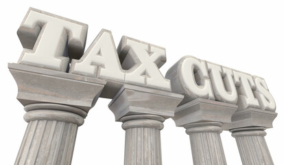 Tax Cuts Internal Revenue Service IRS Government Rate Reduction Relief 3d Illustration