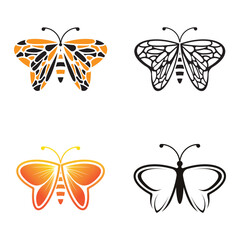 Fototapeta premium Butterfly logo template vector icon