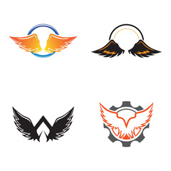 Wing logo template vector icon design