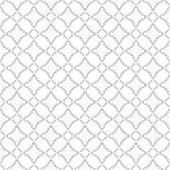 Naklejka premium Seamless floral pattern consisting of geometric elements with star and circle outlines. Suitable for graphic design, interior decoration, textiles, printing, etc.