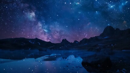 Beautiful night nature sky galaxy