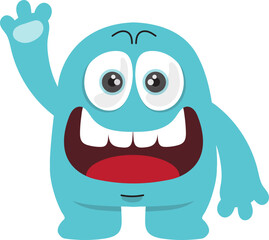 Cute Colorful Monster Illustration