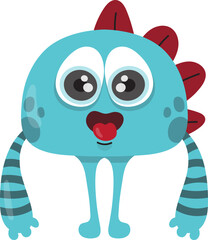Cute Colorful Monster Illustration