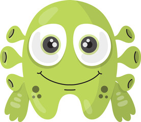 Cute Colorful Monster Illustration