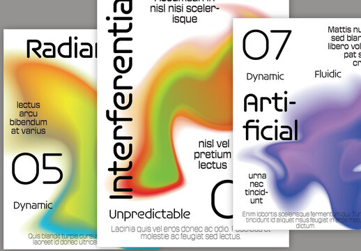 Flyer A4 Plasma Futuristic Glow Fluid Soft Gradient Shape