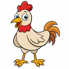 hen and chicken isolated on white, chicken vector illustration, pet vector art, Chicken silhouette, animal vector icon, rooster line art,eps