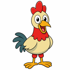 hen and chicken isolated on white, chicken vector illustration, pet vector art, Chicken silhouette, animal vector icon, rooster line art,eps