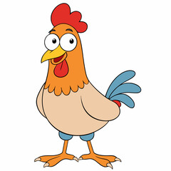 hen and chicken isolated on white, chicken vector illustration, pet vector art, Chicken silhouette, animal vector icon, rooster line art,eps