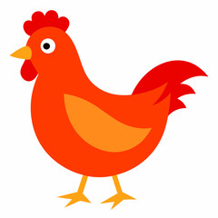 hen and chicken isolated on white, chicken vector illustration, pet vector art, Chicken silhouette, animal vector icon, rooster line art,eps