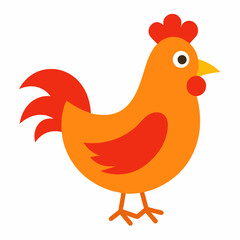 hen and chicken isolated on white, chicken vector illustration, pet vector art, Chicken silhouette, animal vector icon, rooster line art,eps