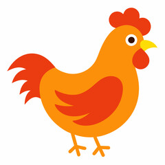 hen and chicken isolated on white, chicken vector illustration, pet vector art, Chicken silhouette, animal vector icon, rooster line art,eps